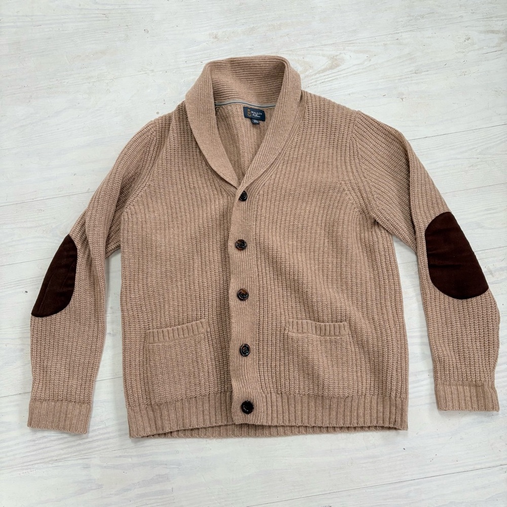 Wallin & Bros Men’s Size Large Button Down Shawl Neck Wool Blend Cardigan